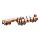 2 Märklin Güterwagen 1848 und 1852, Spur 0, CL, 1 mit BRH, LS, NV, L 24,5, Z 3