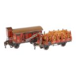 2 Märklin Güterwagen 1772 und 1796, Spur 0, CL, LS, L 18,5 und 17,5, Z 3