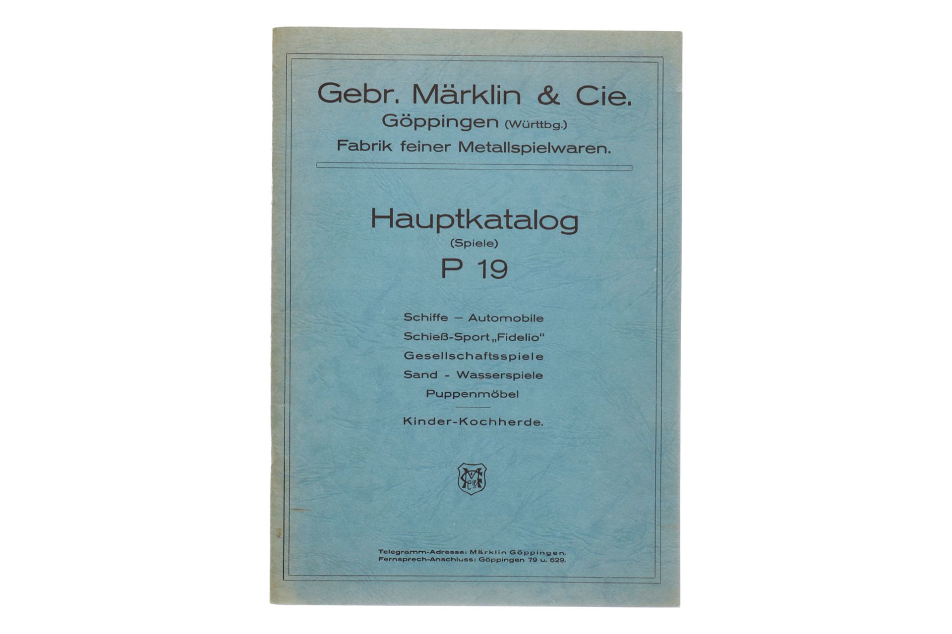 Märklin Hauptkatalog P 19, 14 Doppelseiten, Alterungsspuren