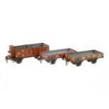 3 Märklin Güterwagen 1764 und 1771, Spur 0, CL, NV, LS, L 16,5 und 18,5, Z 3