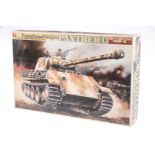 Bandai Bausatz Panzerkampfwagen "Panther-G" 4256-3200, Maßstab 1:24, wohl komplett, im leicht besch.