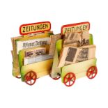 2 Kibri Zeitungswagen 60/4, HL, LS und Alterungsspuren, L 6, Z 2