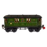 Märklin Postwagen 1869, Spur 0, HL, mit 4 AT und Pufferschlusslicht, 1 Dachkante nachlackiert, LS tw