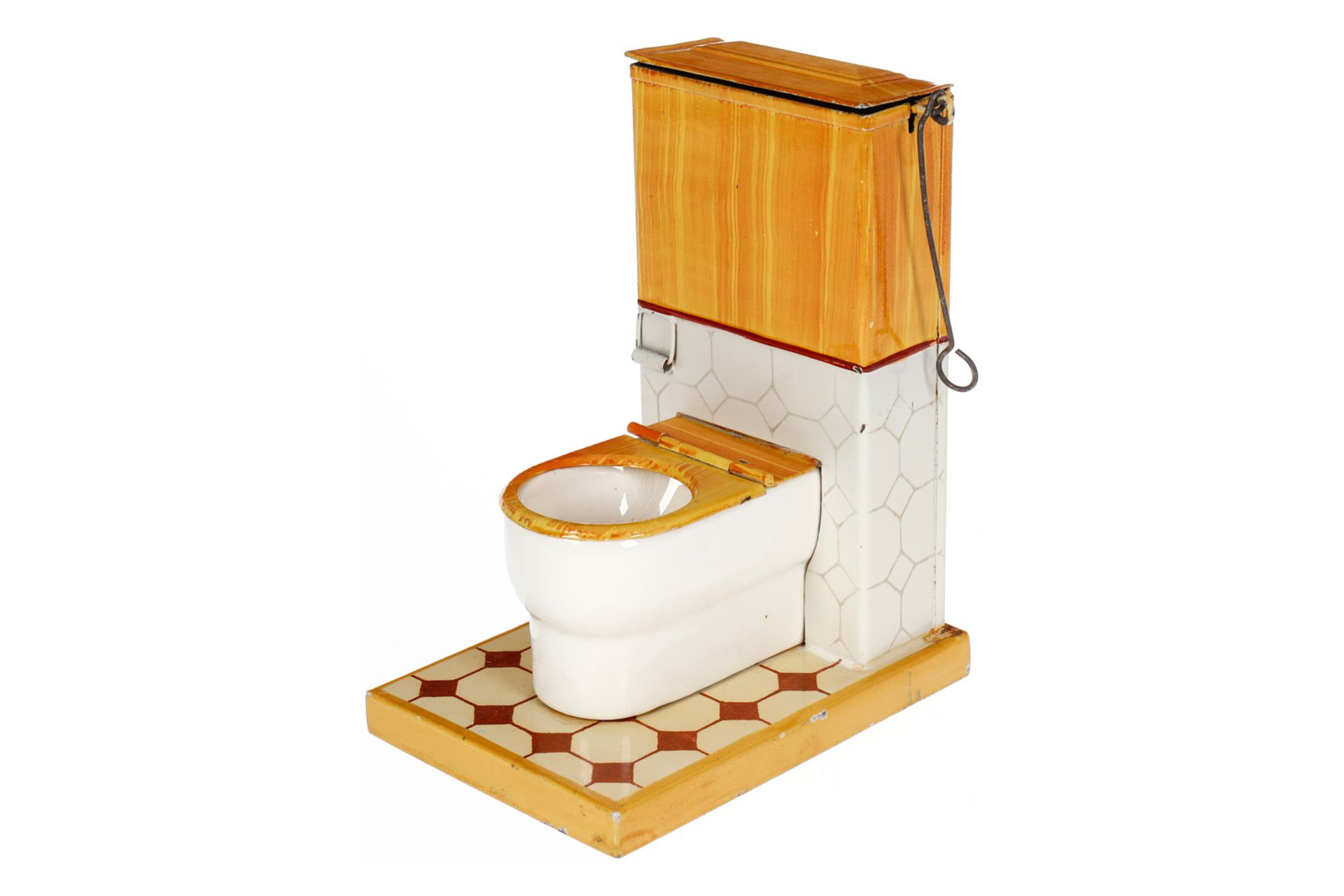 Märklin Toilette 8612, HL, mit Spülkasten, Lochabdeckung am hinterem Sockel fehlt (RS), LS und