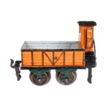 Märklin offener Güterwagen 1817, Spur 0, uralt, HL, mit BRHh, Bremserhausdach nachlackiert, LS tw