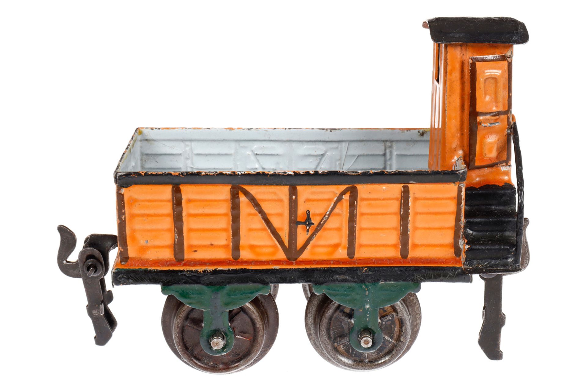 Märklin offener Güterwagen 1817, Spur 0, uralt, HL, mit BRHh, Bremserhausdach nachlackiert, LS tw