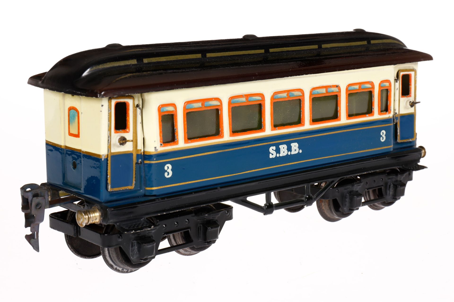 Märklin Personenwagen, Spur 0, wie Hoppler - Zürich HL, mit Inneneinrichtung, 4 AT und Replik- - Bild 3 aus 6