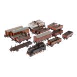 Konv. Trix Express/Modell Tenderlok und 15 Güterwagen, Spur H0, Gebrauchs- und Lagerspuren, tw LS, Z
