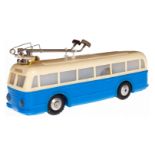 Eheim Trolley-Bus 6100/2, Spur H0, creme/blau, Alterungsspuren, sonst Z 2