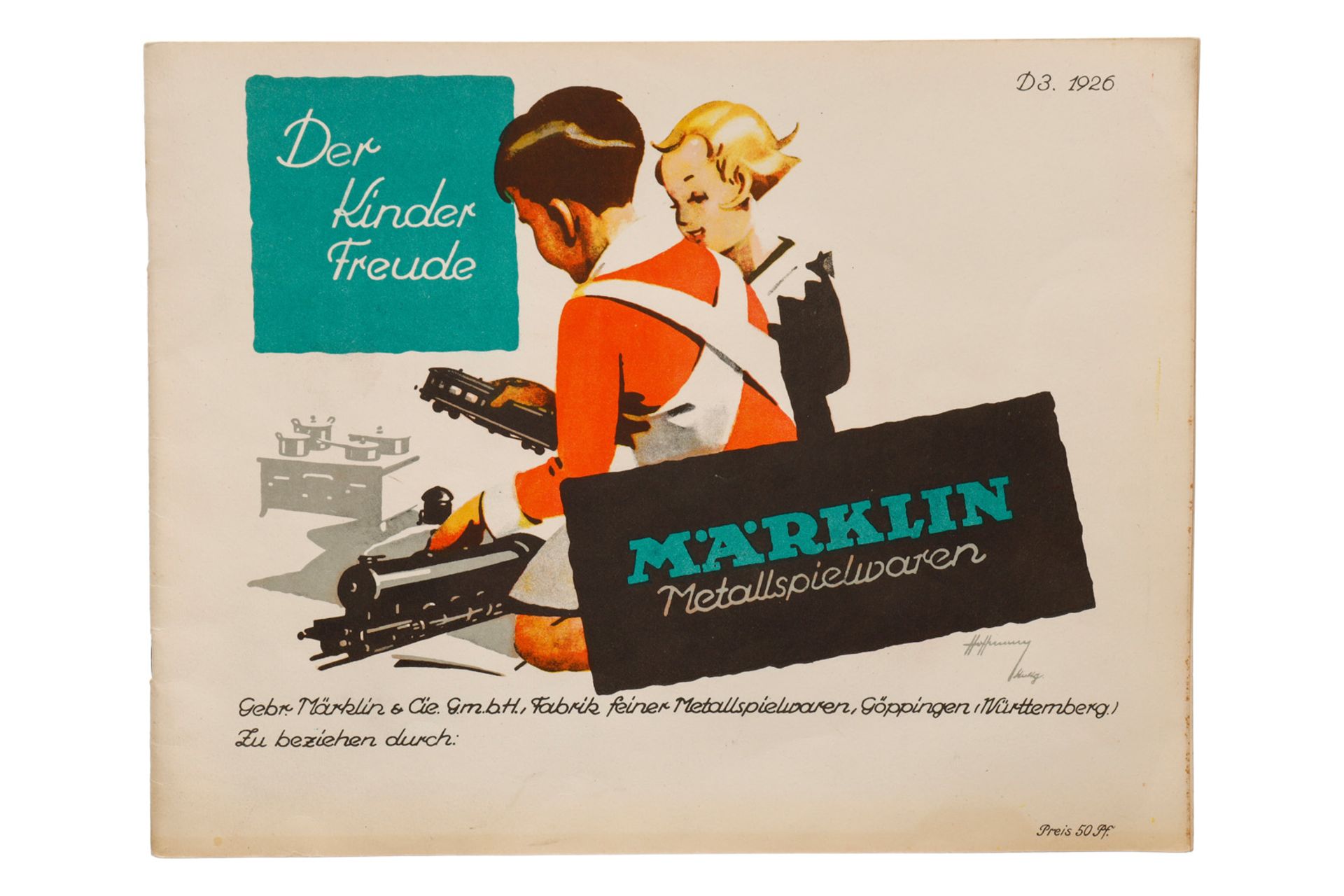 Märklin Katalog D 3, 1926, 68 Seiten, Alterungsspuren