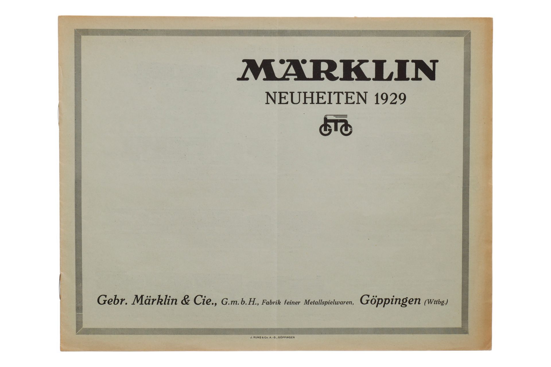 Märklin Neuheiten 1929, 11 Seiten, Alterungsspuren