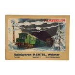 Märklin Katalog D 14, 1937/38, mit Wunschzettel und Gutschein, 76 Seiten, Alterungsspuren