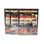 3 Bücher "Modell-Eisenbahn", "H0 - International", "Alle Baugrößen - International" und "TT + N +