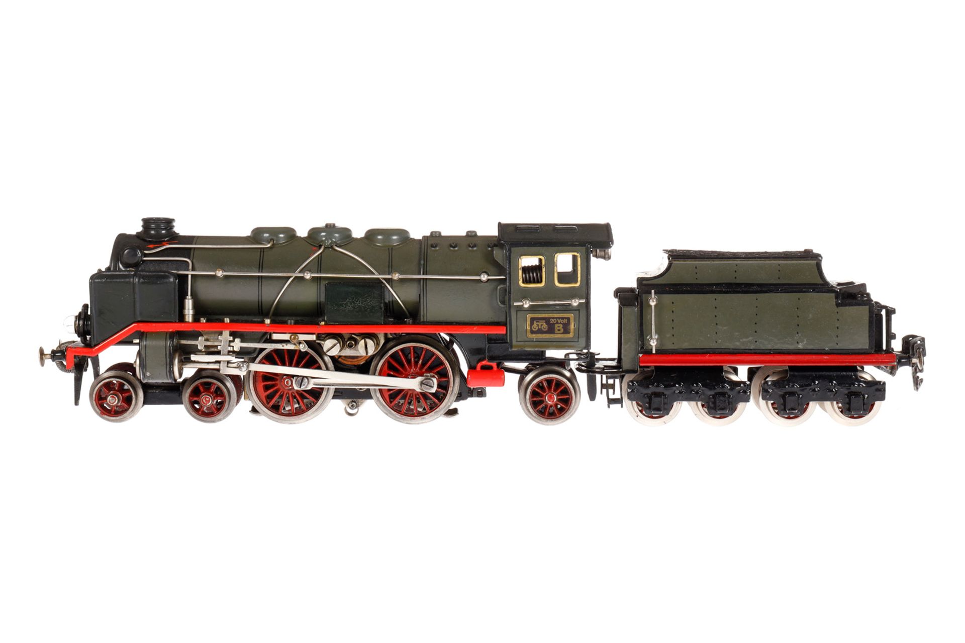 Märklin 2-B-1 Dampflok CER 66/13020, Spur 0, elektr., grau/schwarz, mit Tender, kW und 2 el. bel.