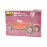 Frog Bausatz Alfa Romeo F 726, Maßstab 1:24, wohl komplett, im leicht besch. OK, Alterungsspuren