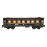 Märklin int. Schlafwagen 1847 G, Spur 1, HL, mit Inneneinrichtung, 4 AT, Gussrädern, Schildern und