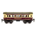 Märklin Rheingoldwagen 1758 G, Spur 0, CL, mit Sitzeinrichtung, 4 AT, Gussrädern, Beleuchtung und