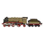 Märklin 2-B-1 Dampflok CER 1020, Spur 0, Uhrwerk intakt, grau/schwarz, mit Tender, kW und 2 imit.