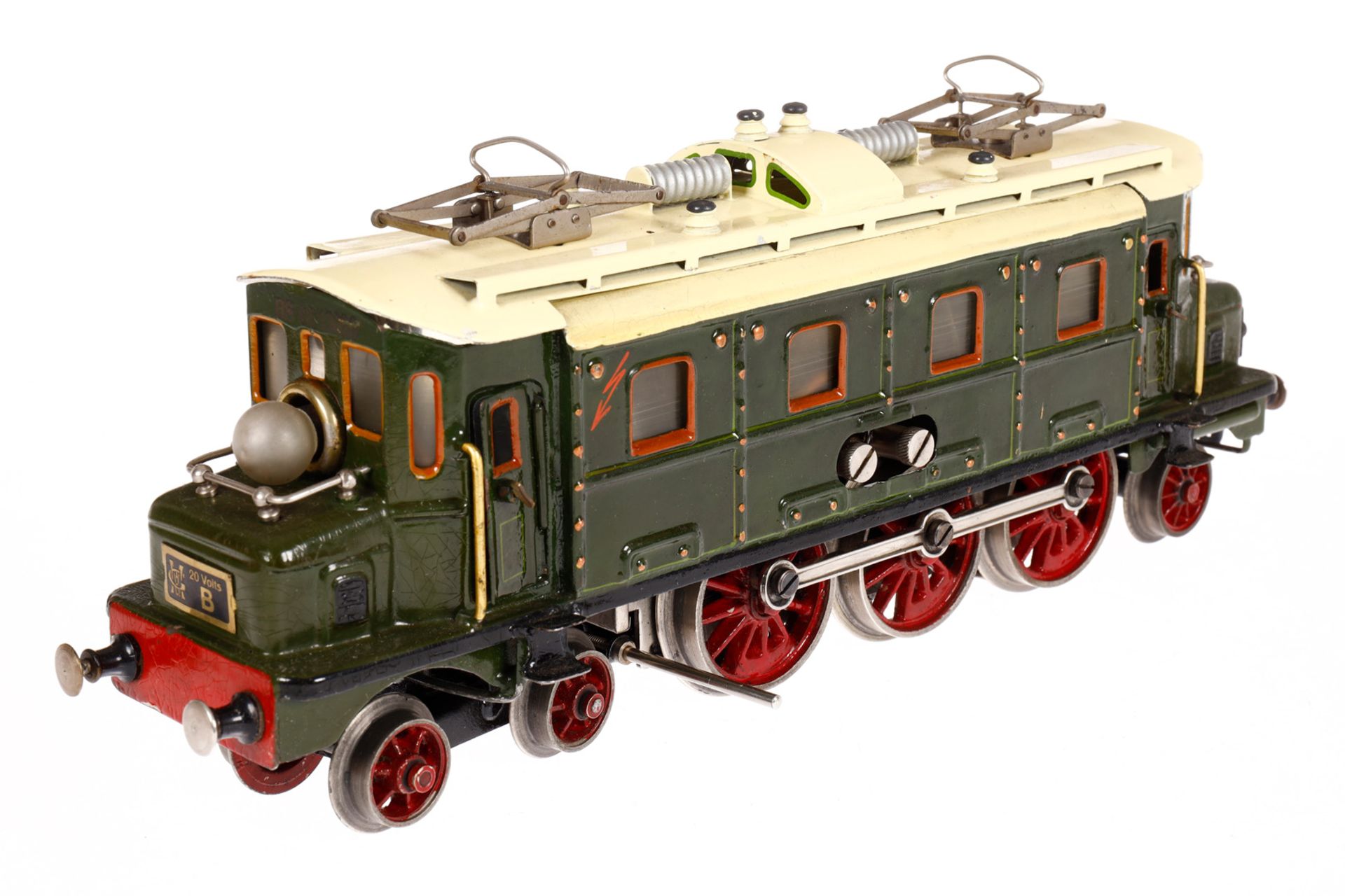 Märklin 2-C-1 E-Lok HS 66/13020, Spur 0, elektr., grün, mit 1 el. bel. Stirnlampe und - Bild 2 aus 7