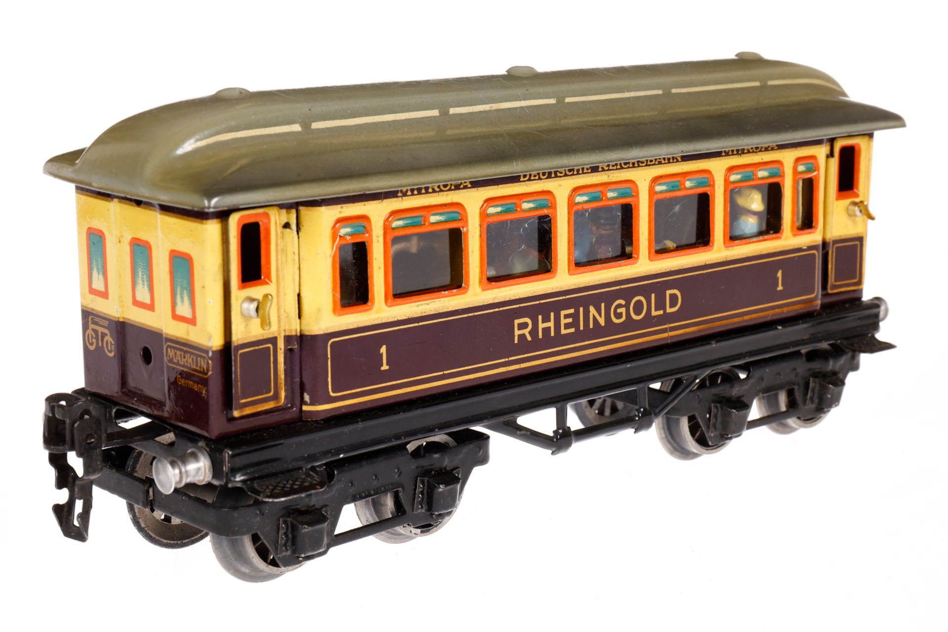 Märklin Rheingoldwagen 1749 G, Spur 0, CL, mit Speiseeinrichtung, 4 AT, Gussrädern und Replik- - Bild 2 aus 6