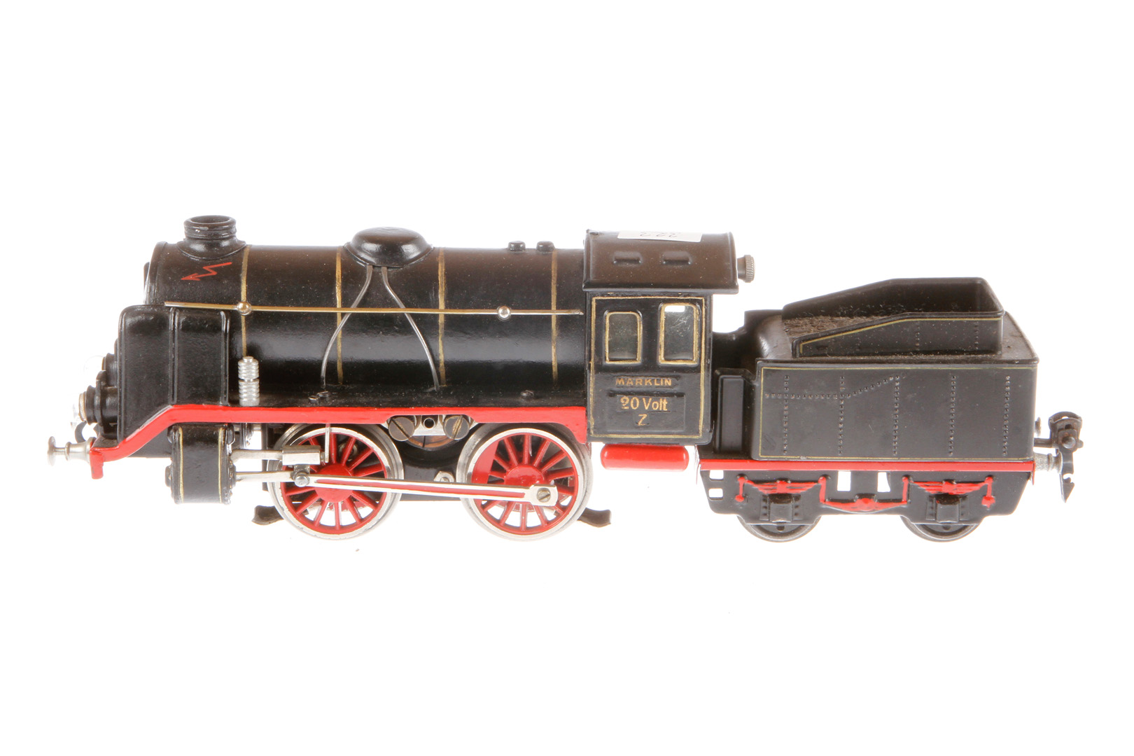 Märklin B-Dampflok R 66/12910, Spur 0, elektr., schwarz, mit Tender, kW und 2 el. bel.