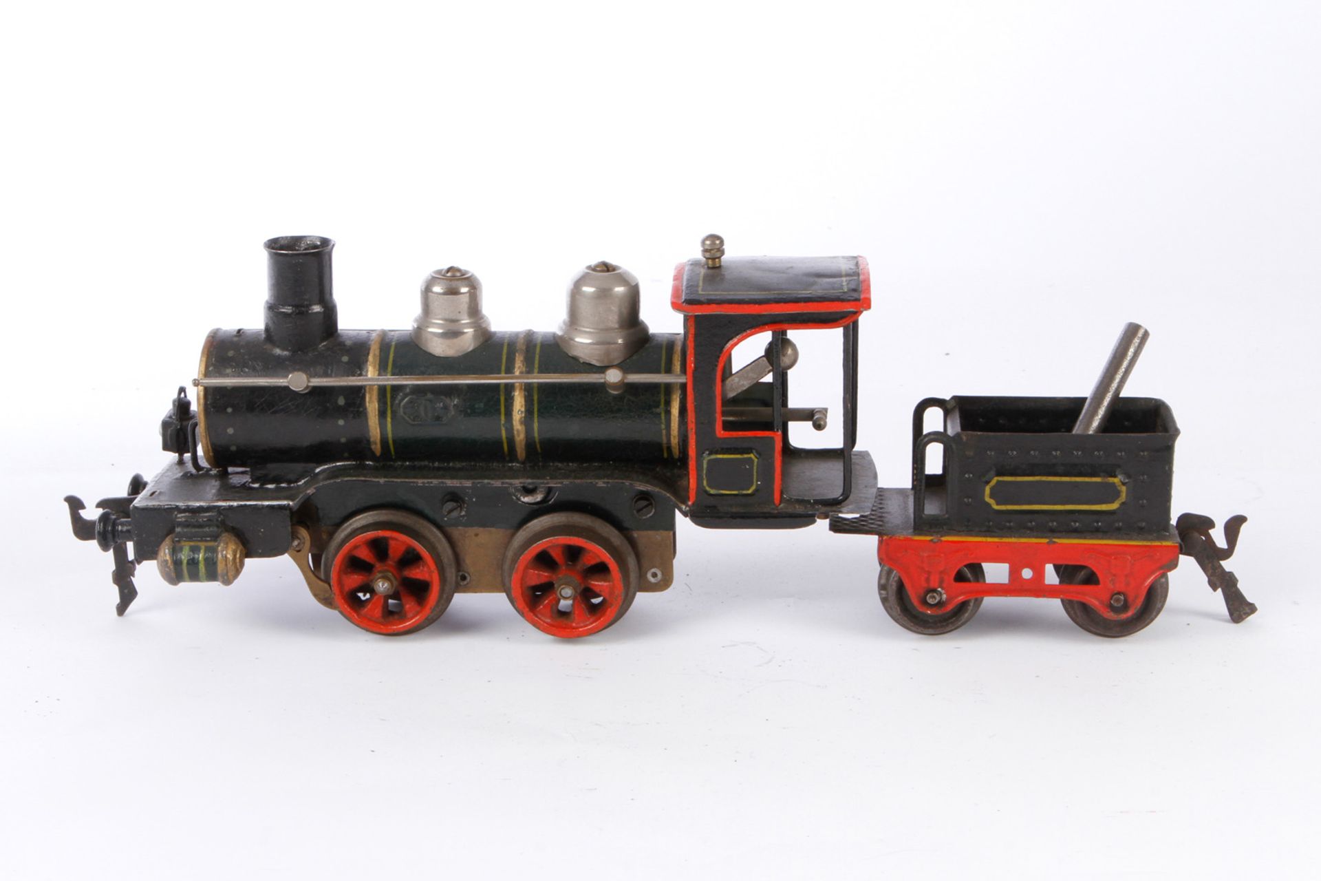 Märklin B-Dampflok 1020, mit 2A-Tender, Spur 0, uralt, HL, v+r, mit Bremse, intakt,