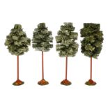 4 Luffa-Bäume, auf Gussfuß, Alterungsspuren, H 27