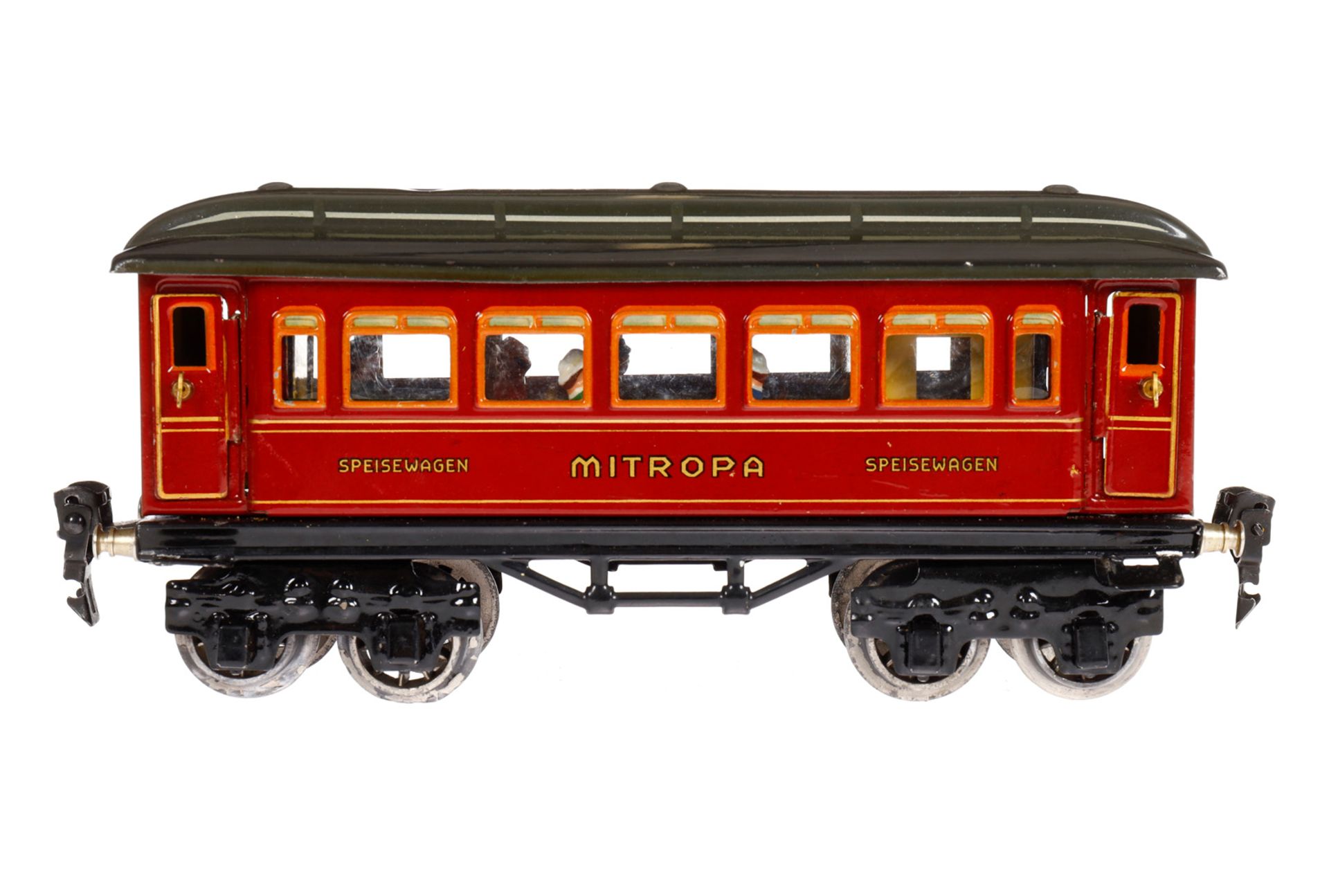 Märklin Mitropa Speisewagen 1888, Spur 0, CL, mit Inneneinrichtung, 4 AT, Gussrädern und Replik-