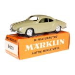 Märklin Karmann Ghia Coupet 8021, resedagrün, LS und Alterungsspuren, OK, Z 1-2