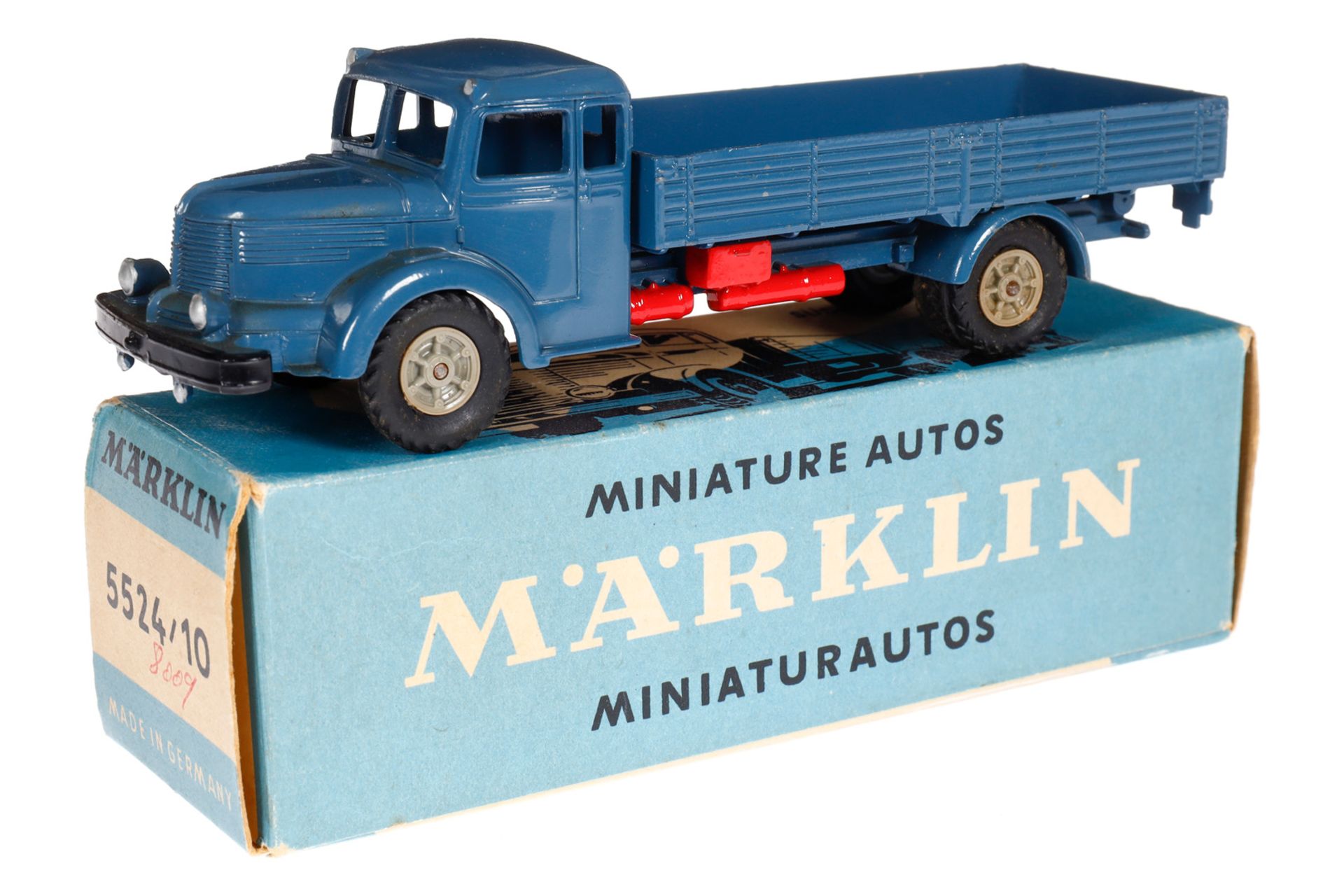Märklin Südwerke-Lastwagen 8009-5524/10, blau/rot/schwarz, LS und Alterungsspuren, im OK, Z 1-2