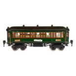 Märklin Personenwagen 1931 G, Spur 0, HL, mit Inneneinrichtung, 4 AT, Gussrädern, Schildern und