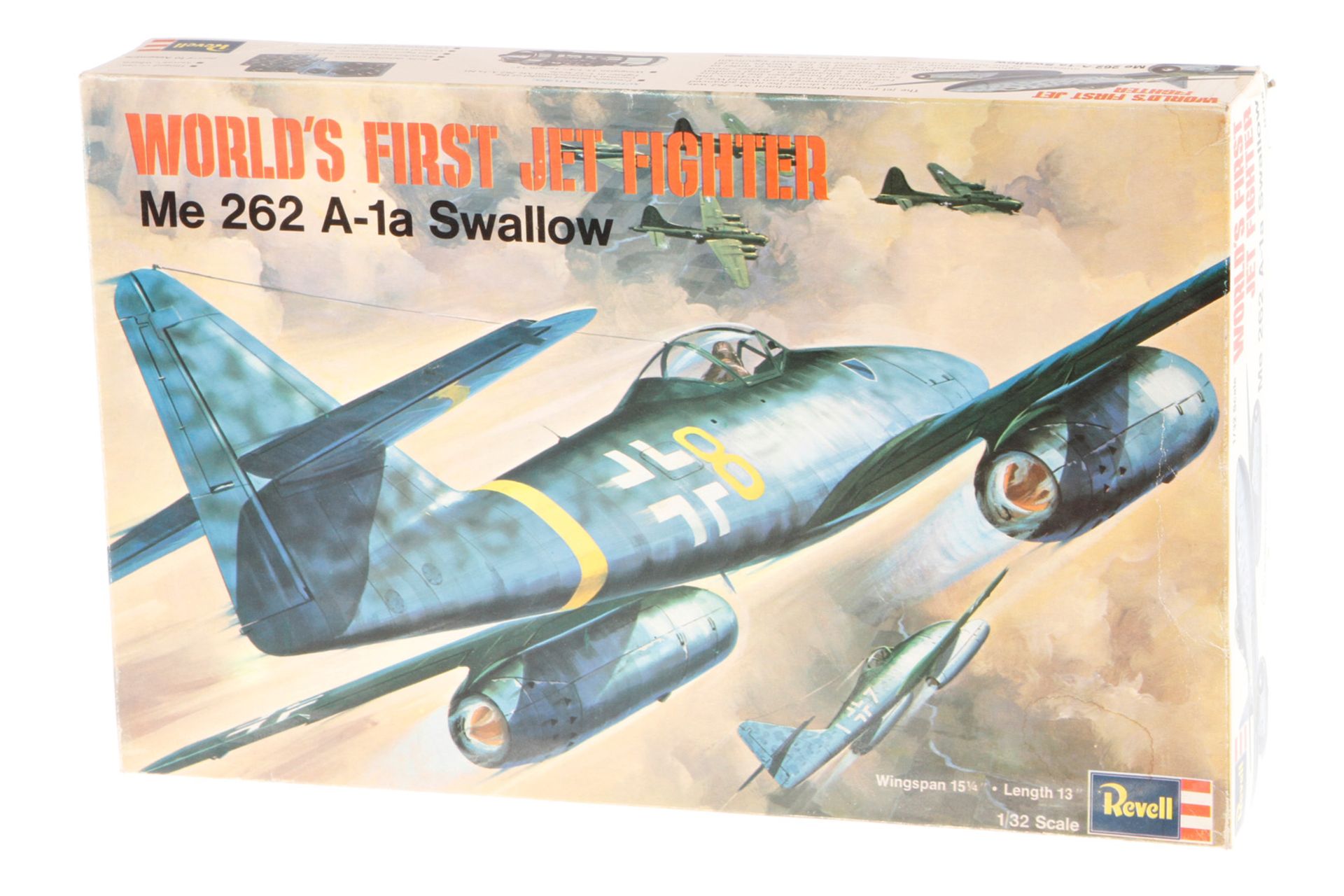 Revell Bausatz Jet-Fighter "Me 262" H-218, Maßstab 1:32, wohl komplett, im leicht besch. OK,