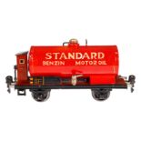 Märklin Standard Kesselwagen 1774, Spur 0, HL, mit BRH, LS tw ausgeb., gealterter Lack, L 18,5, im