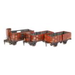 3 Märklin Güterwagen, Spur 0, CL, NV, L 16,5-18,5, Z 4