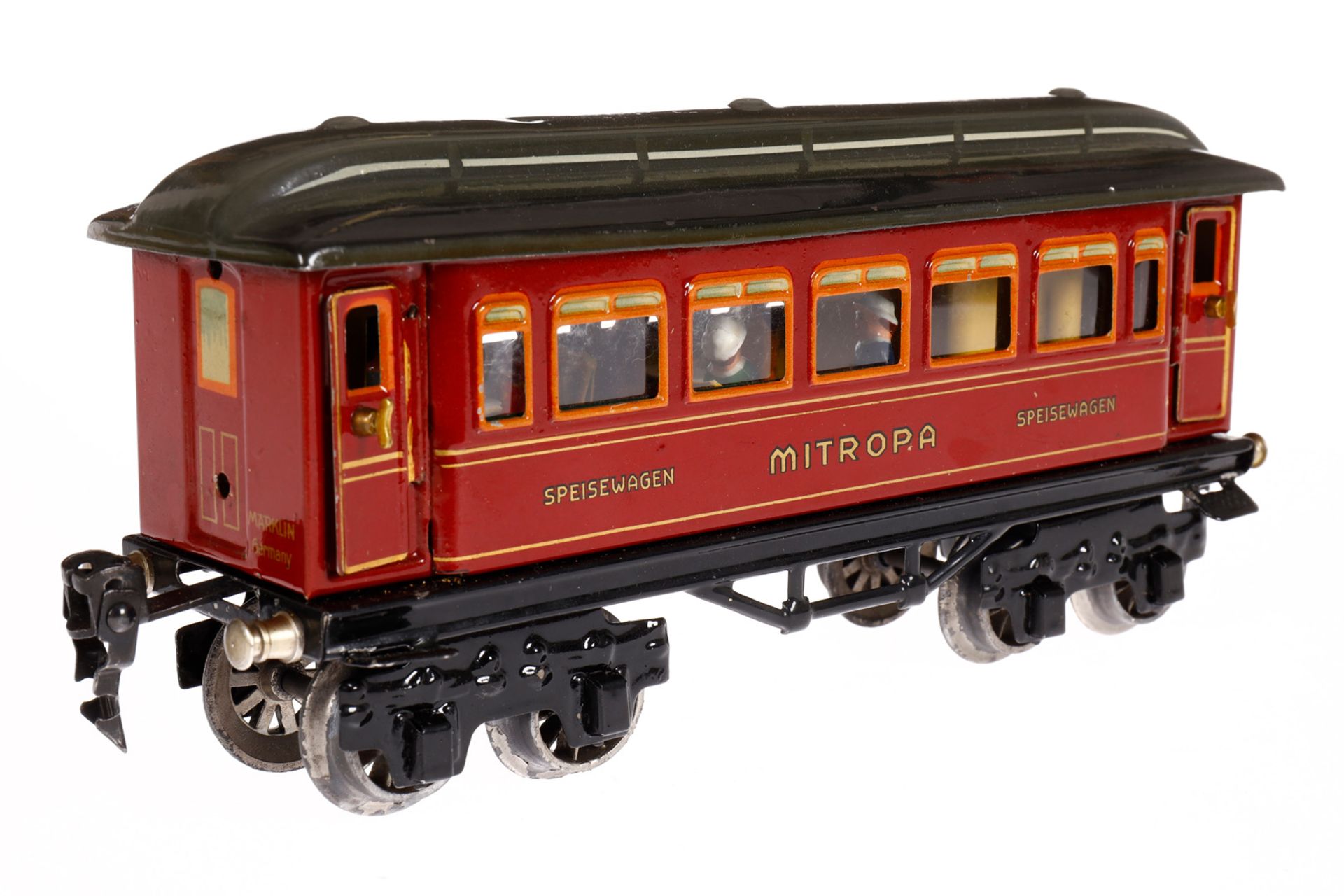 Märklin Mitropa Speisewagen 1888, Spur 0, CL, mit Inneneinrichtung, 4 AT, Gussrädern und Replik- - Bild 2 aus 6