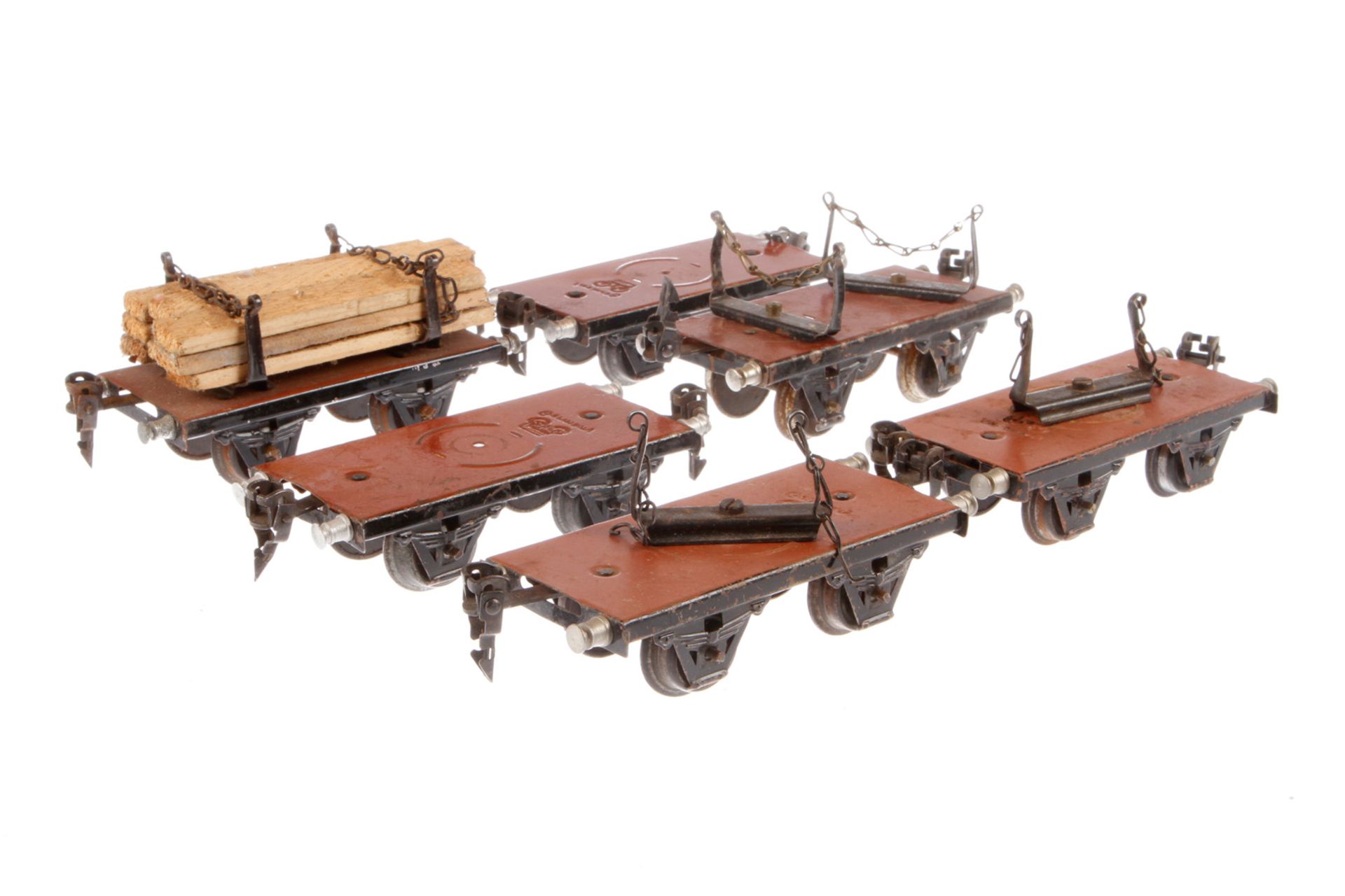 6 Märklin Güterwagen, Spur 0, HL, L 13, Z 4