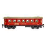 Märklin Mitropa Schlafwagen 1843 G, Spur 0, CL, mit Inneneinrichtung, 4 AT, Gussrädern, Schildern,