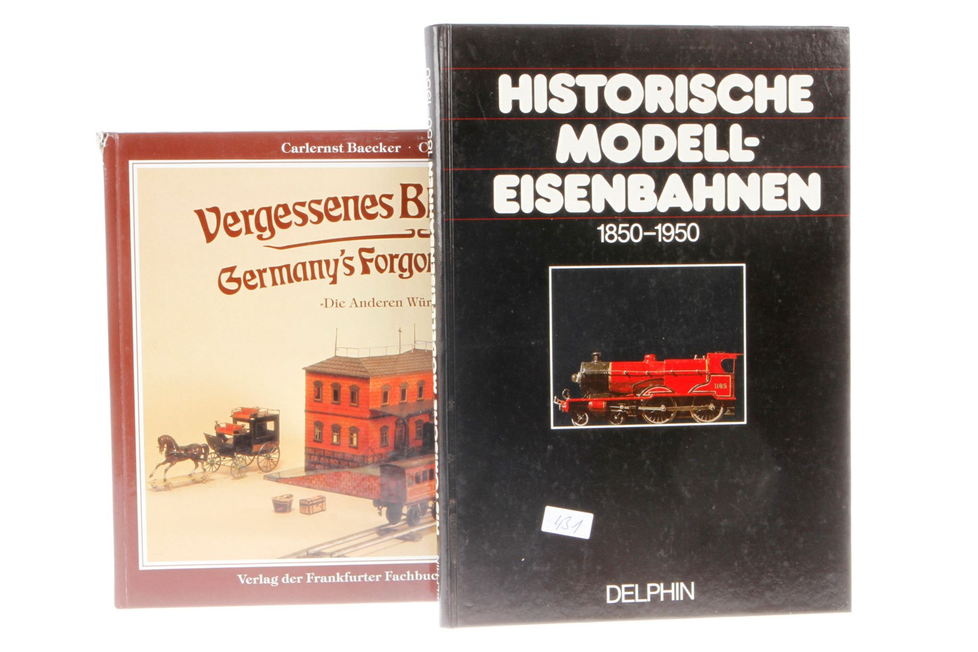 2 Bücher, "Historische Modell-Eisenbahnen" und "Vergessenes Blechspielzeug", Alterungs- und