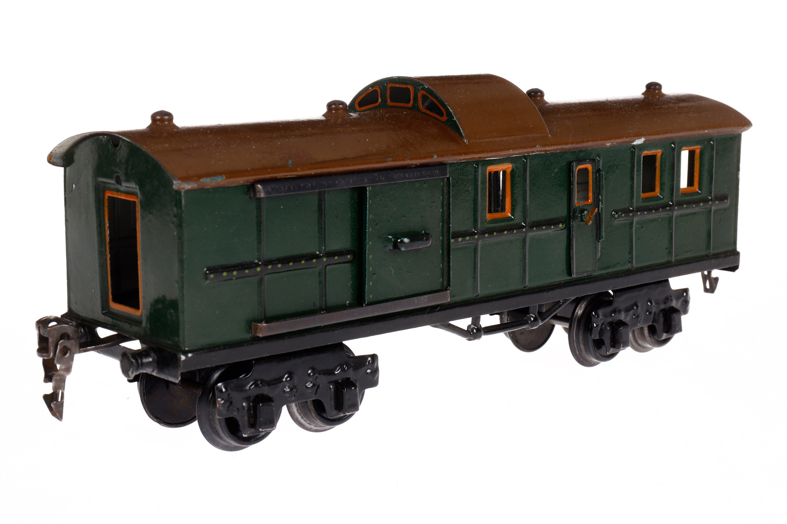 Märklin Gepäckwagen 1934, Spur 0, HL, mit 2 AT, 2 ST und Pufferschlusslicht, LS und gealterter Lack, - Image 3 of 6