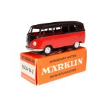 Märklin Volkswagen-Kleinomnibus 8014-5524/14 Z, rot/dunkelbraun, LS und Alterungsspuren, OK, Z 1-2