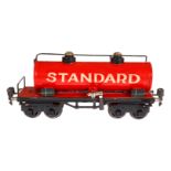 Märklin Standard Kesselwagen 1954, Spur 0, HL, Hahn ersetzt, LS und gealterter Lack, L 21,5, im tw