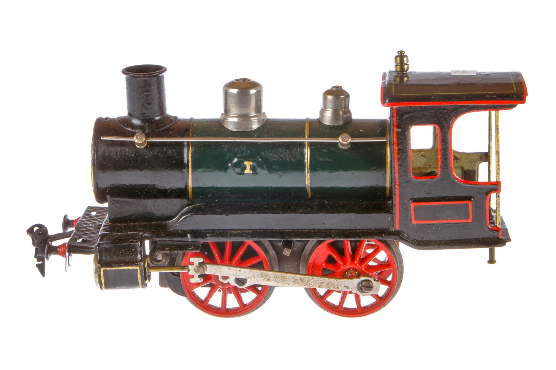 Märklin B-Dampflok, Spur 1, uralt, ohne Tender, Uhrwerk def., Z 4