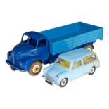 2 Dinky Toys Fahrzeuge 199 und 532, blau, LS und Alterungsspuren, Z 2-3