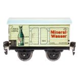 Märklin Mineralwasserwagen 1687, Spur 0, CL, mit ST, LS und gealterter Lack, L 13, Z 2-3