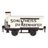 Märklin Schultheiss-Patzenhofer Bierwagen 1988, Spur 0, HL, glatte Ausführung, mit BRHh und 2 ST, LS