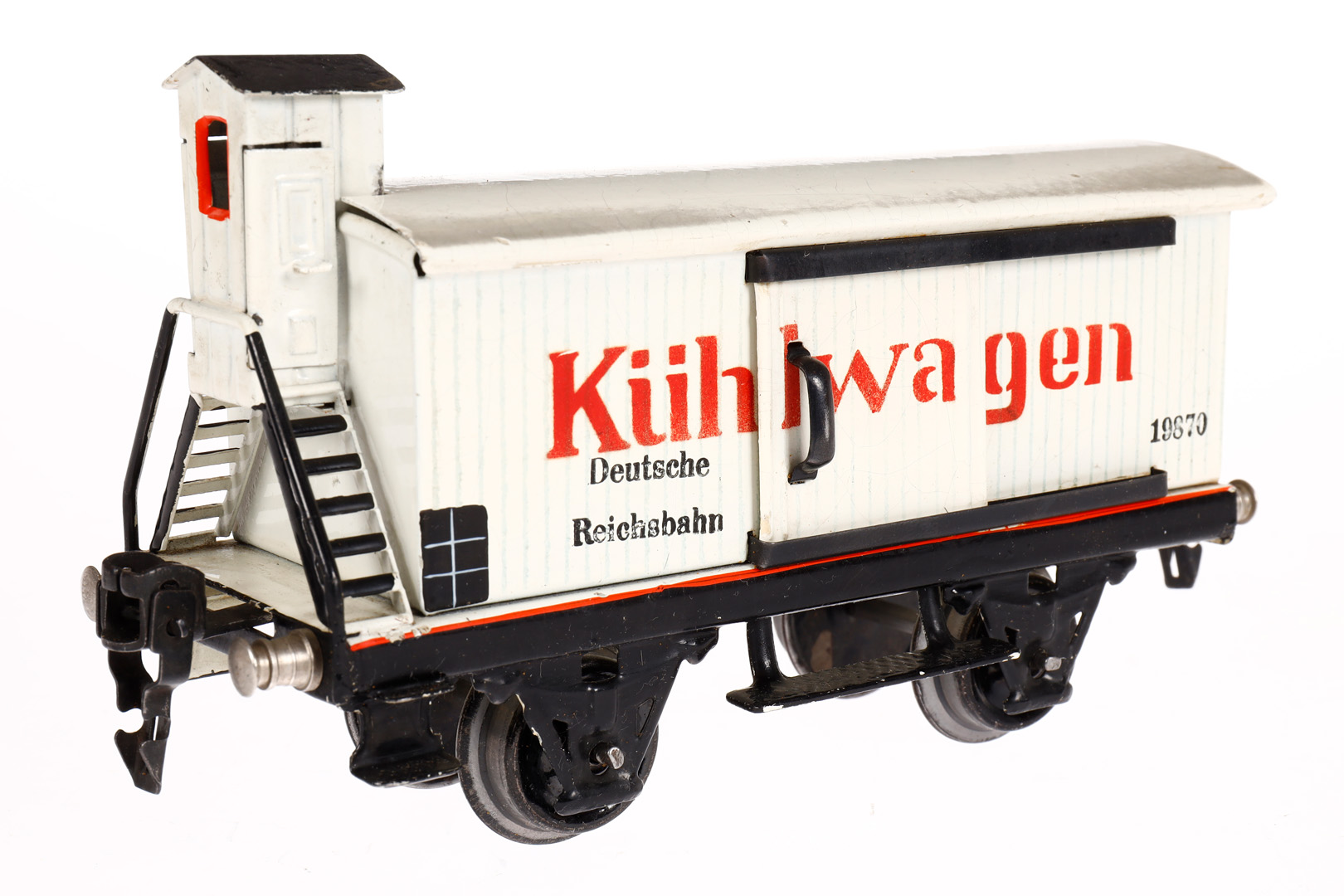 Märklin Kühlwagen 1987, Spur 0, HL, mit BRHh und 2 ST, LS und gealterter Lack, L 16,5, im Replik- - Image 3 of 5