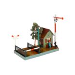 Märklin Wärterhaus 2164 B, HL, mit Signal, Baum, Bogenlampe, Andreskreuz und Beleuchtung, LS und