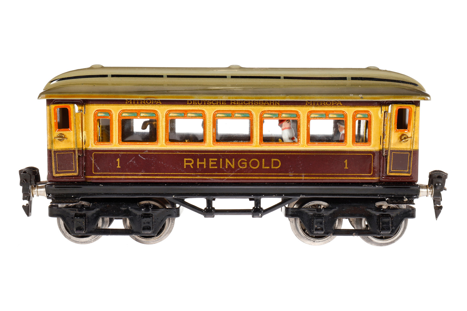 Märklin Rheingoldwagen 1749 G, Spur 0, CL, mit Speiseeinrichtung, 4 AT, Gussrädern und Replik-