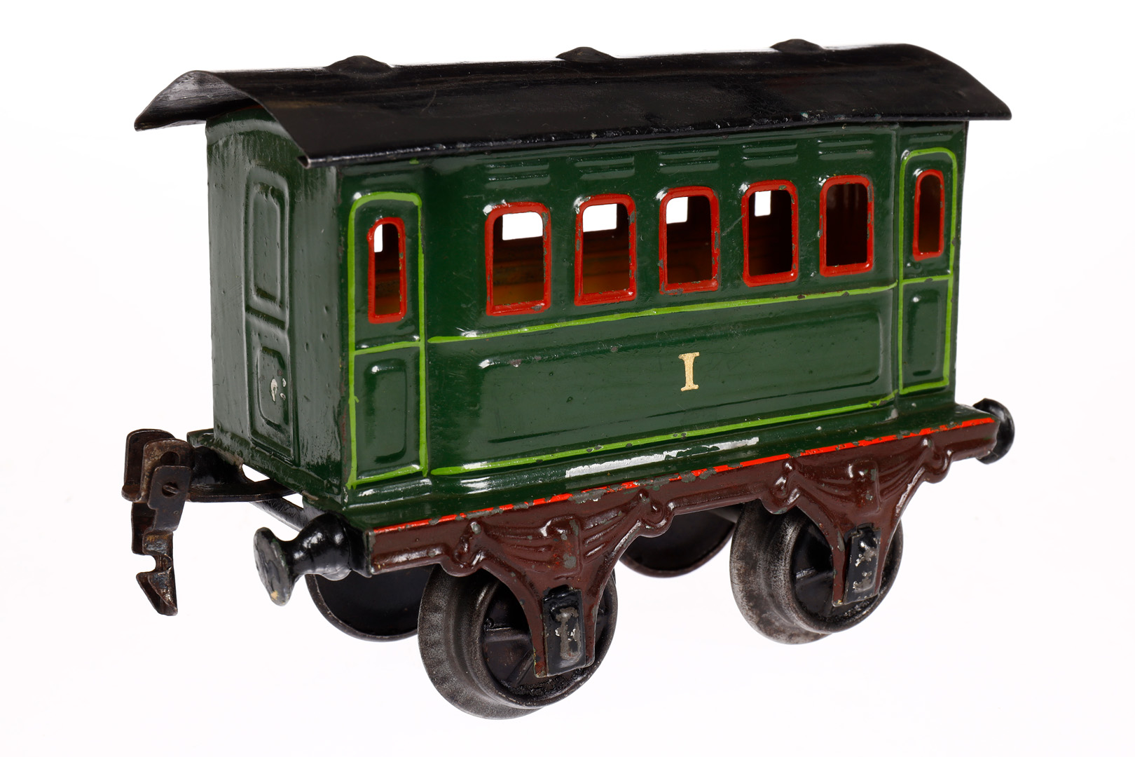 Märklin Personenwagen 1805, Spur 1, uralt, grün, HL, LS und gealterter Lack, L 15, sonst noch Z 2 - Image 3 of 4