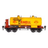 Märklin Shell Kesselwagen 1854, Spur 0, HL, mit BRH, Plattform leicht verbogen, LS und gealterter